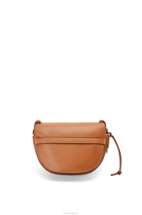 Loewe Small Gate bag in soft calfskin and jacquard 688V254 Women Tan