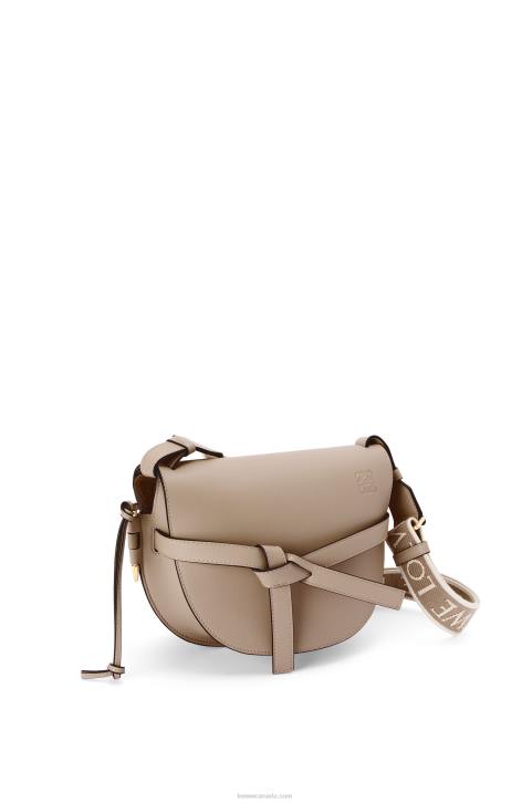 Loewe Small Gate bag in soft calfskin and jacquard 688V255 Women Sand