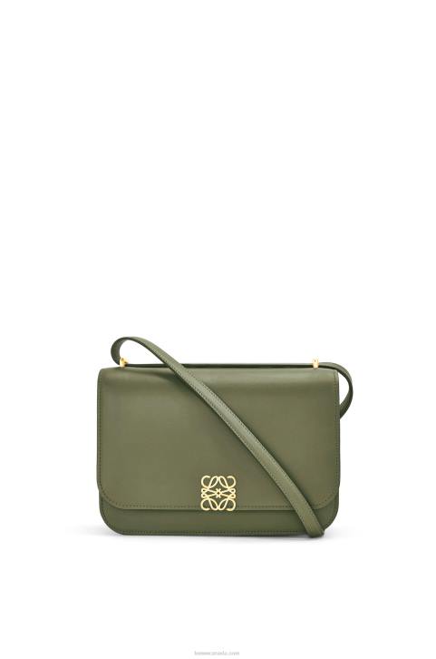 Loewe Goya bag in silk calfskin 688V301 Women Avocado Green