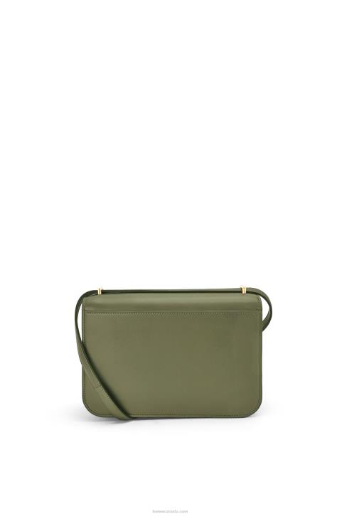 Loewe Goya bag in silk calfskin 688V301 Women Avocado Green