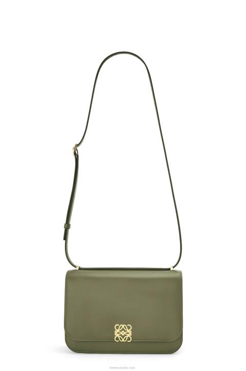 Loewe Goya bag in silk calfskin 688V301 Women Avocado Green
