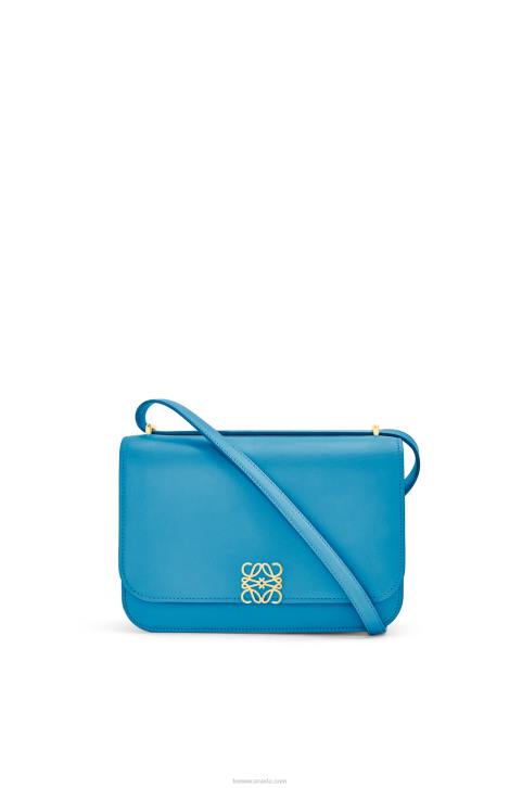 Loewe Goya bag in silk calfskin 688V495 Women Lagoon Blue