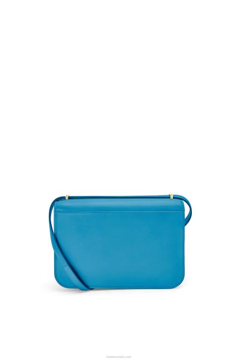 Loewe Goya bag in silk calfskin 688V495 Women Lagoon Blue