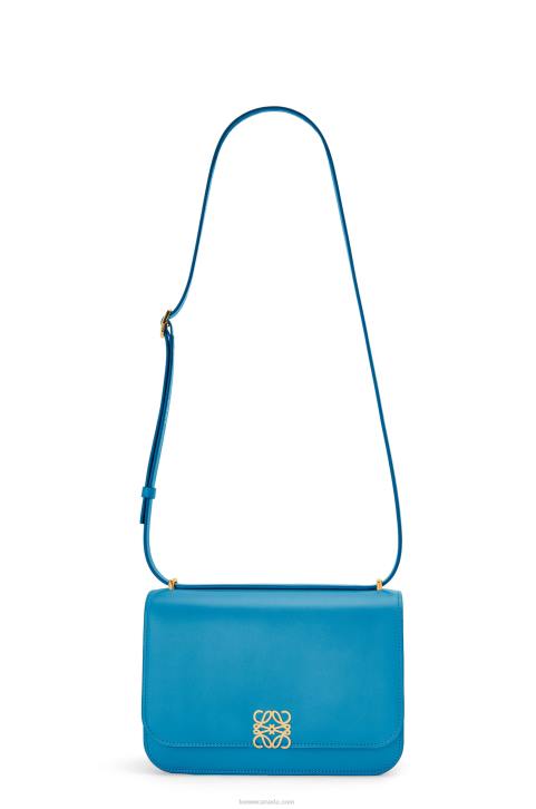 Loewe Goya bag in silk calfskin 688V495 Women Lagoon Blue