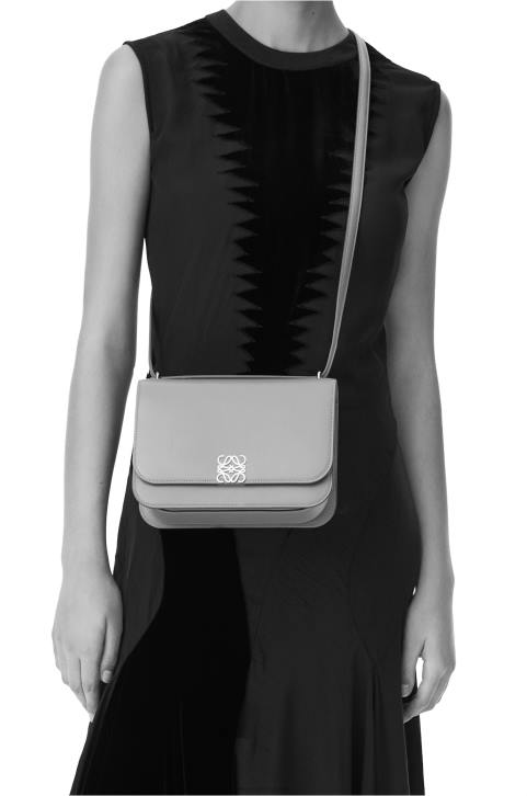 Loewe Goya bag in silk calfskin 688V507 Women Ash Grey