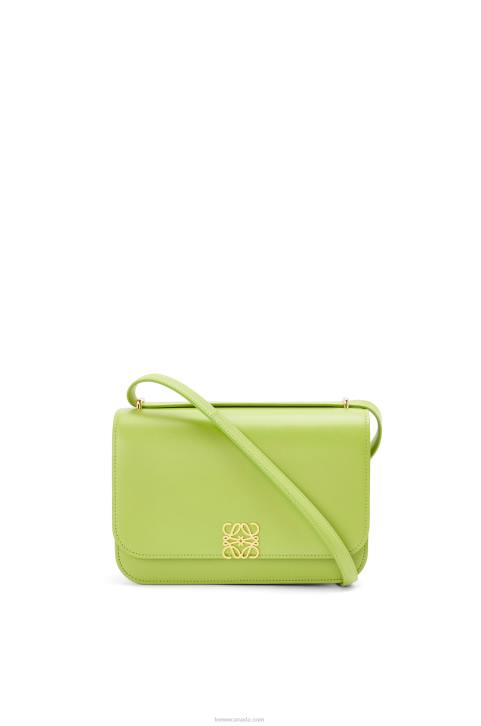 Loewe Goya bag in silk calfskin 688V509 Women Green Bean