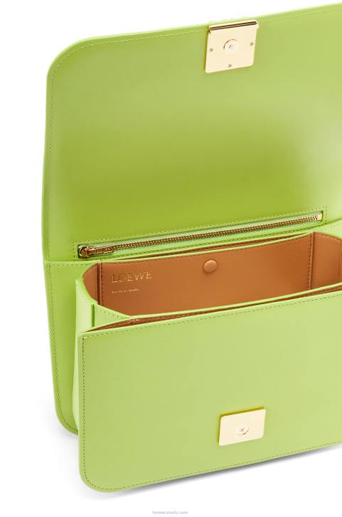 Loewe Goya bag in silk calfskin 688V509 Women Green Bean