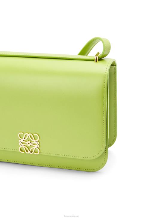 Loewe Goya bag in silk calfskin 688V509 Women Green Bean