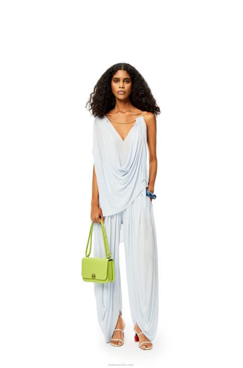 Loewe Goya bag in silk calfskin 688V509 Women Green Bean