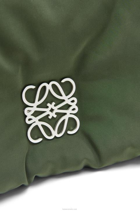 Loewe Mini Puffer Goya bag in nylon 688V430 Women Vintage Khaki