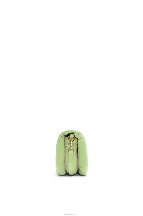 Loewe Mini Puffer Goya bag in shiny nappa lambskin 688V247 Women Light Pale Green