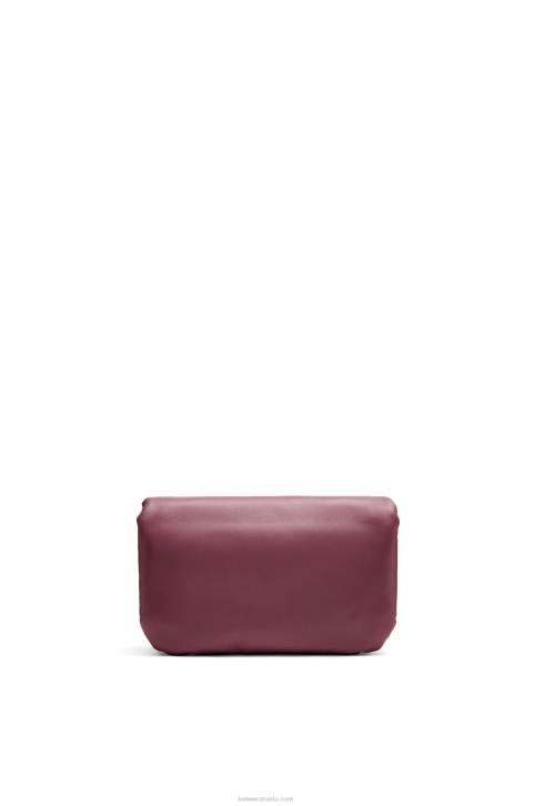 Loewe Mini Puffer Goya bag in shiny nappa lambskin 688V251 Women Burgundy