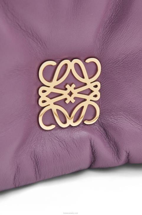 Loewe Mini Puffer Goya bag in shiny nappa lambskin 688V322 Women Lavander