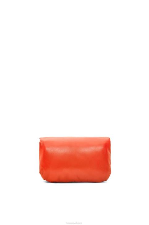 Loewe Mini Puffer Goya bag in shiny nappa lambskin 688V326 Women Sunrise Orange