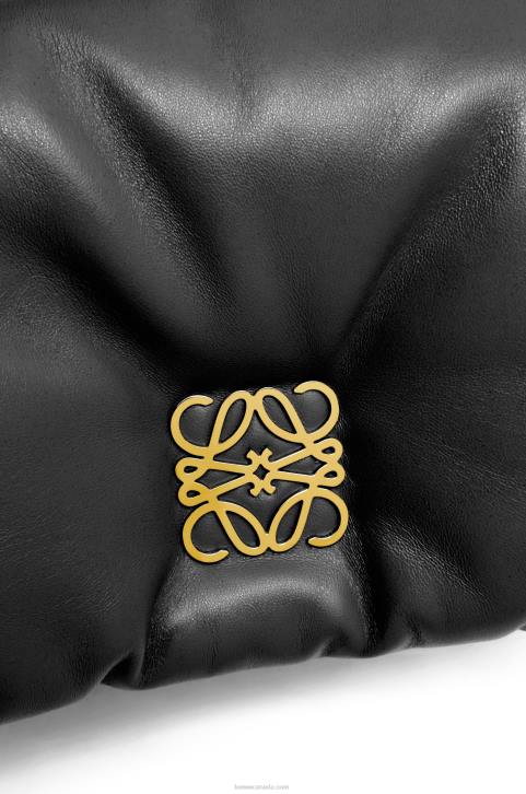 Loewe Mini Puffer Goya bag in shiny nappa lambskin 688V413 Women Black