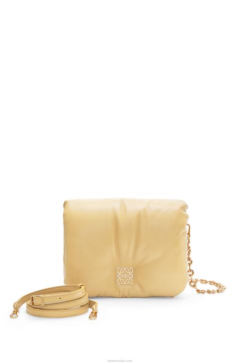 Loewe Puffer Goya bag in shiny nappa lambskin 688V380 Women Butter