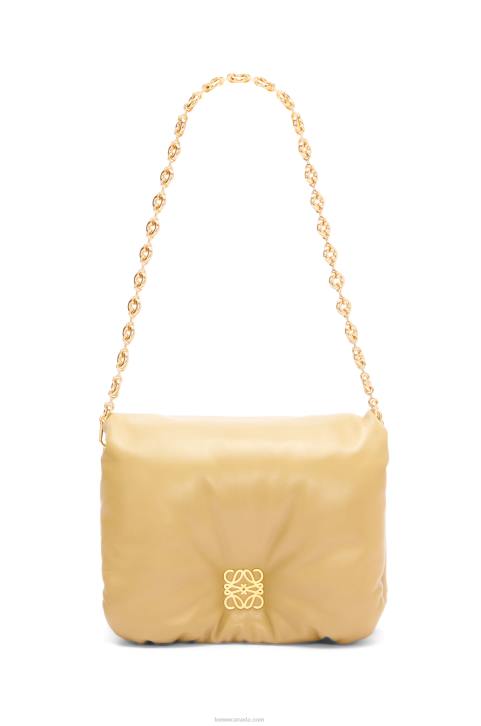 Loewe Puffer Goya bag in shiny nappa lambskin 688V380 Women Butter