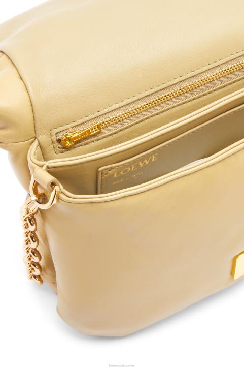 Loewe Puffer Goya bag in shiny nappa lambskin 688V380 Women Butter