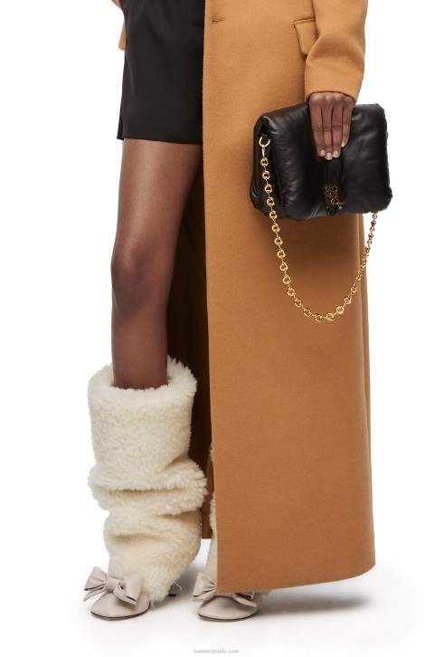 Loewe Puffer Goya bag in shiny nappa lambskin 688V385 Women Black