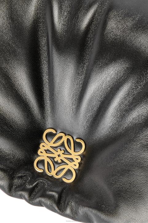 Loewe Puffer Goya bag in shiny nappa lambskin 688V385 Women Black