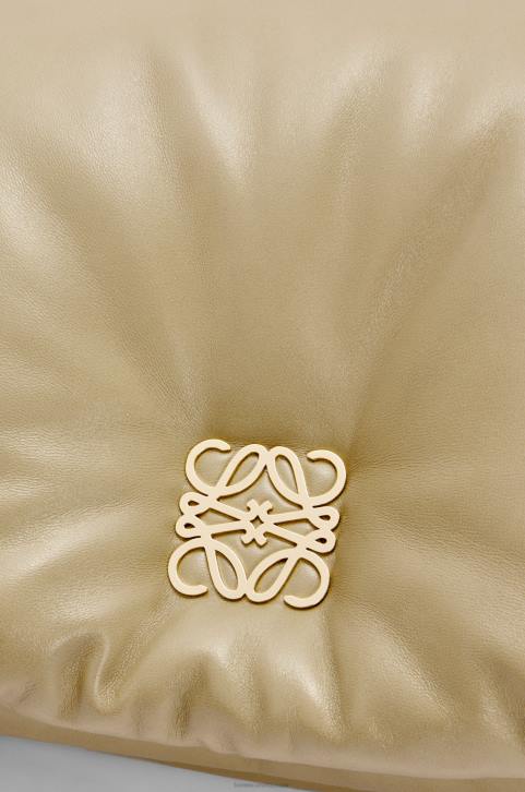 Loewe Puffer Goya bag in shiny nappa lambskin 688V386 Women Clay Green