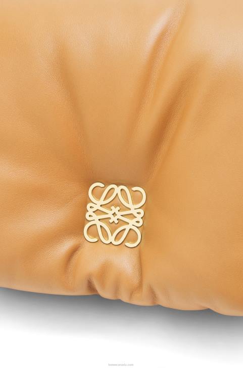 Loewe Puffer Goya bag in shiny nappa lambskin 688V387 Women Camel