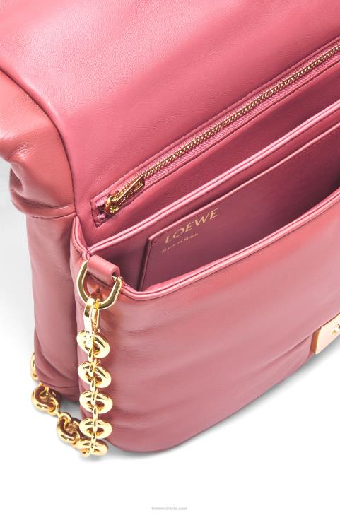 Loewe Puffer Goya bag in shiny nappa lambskin 688V489 Women Plumrose
