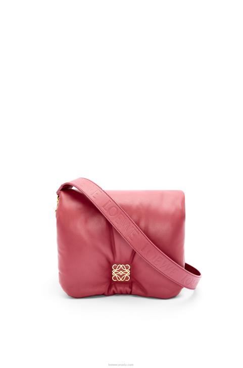 Loewe Puffer Goya bag in shiny nappa lambskin 688V489 Women Plumrose