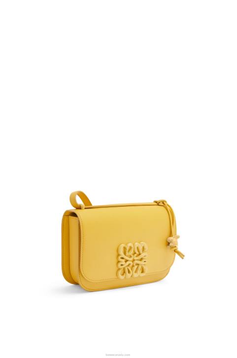 Loewe Small Goya bag in silk calfskin 688V263 Women Pale Yellow Glaze