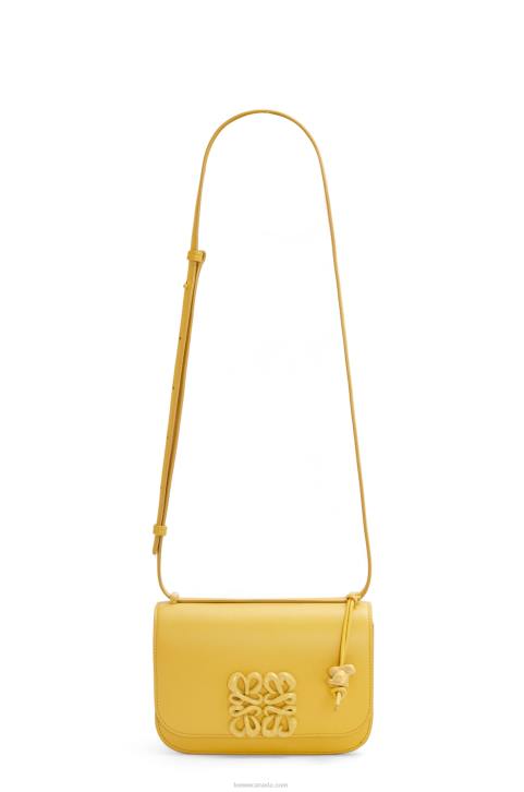 Loewe Small Goya bag in silk calfskin 688V263 Women Pale Yellow Glaze