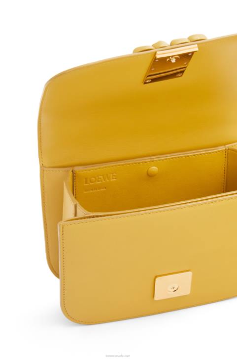 Loewe Small Goya bag in silk calfskin 688V263 Women Pale Yellow Glaze