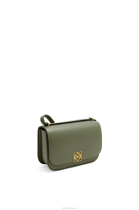 Loewe Small Goya bag in silk calfskin 688V307 Women Avocado Green