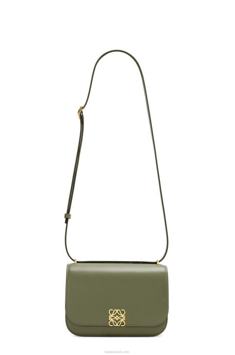 Loewe Small Goya bag in silk calfskin 688V307 Women Avocado Green