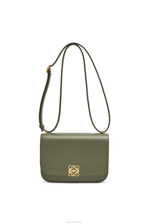 Loewe Small Goya bag in silk calfskin 688V307 Women Avocado Green