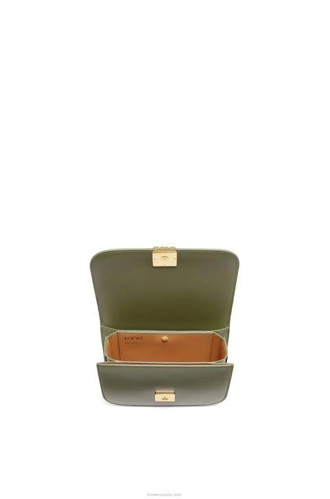 Loewe Small Goya bag in silk calfskin 688V307 Women Avocado Green