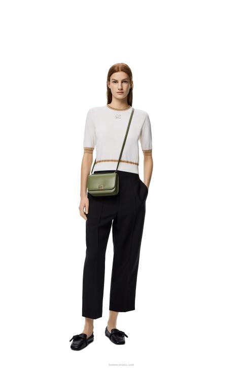 Loewe Small Goya bag in silk calfskin 688V307 Women Avocado Green