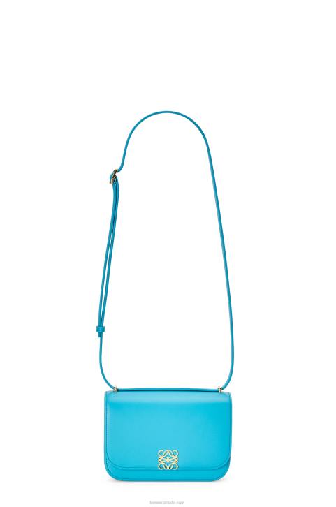 Loewe Small Goya bag in silk calfskin 688V309 Women Cyan