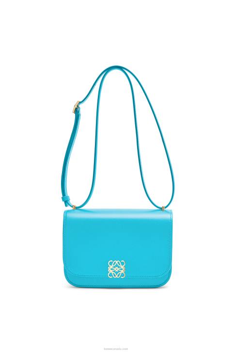 Loewe Small Goya bag in silk calfskin 688V309 Women Cyan