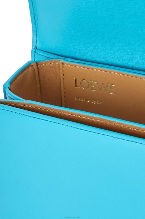 Loewe Small Goya bag in silk calfskin 688V309 Women Cyan