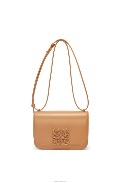Loewe Small Goya bag in silk calfskin 688V455 Women Warm Desert