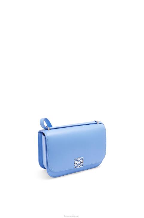 Loewe Small Goya bag in silk calfskin 688V508 Women Celestine Blue