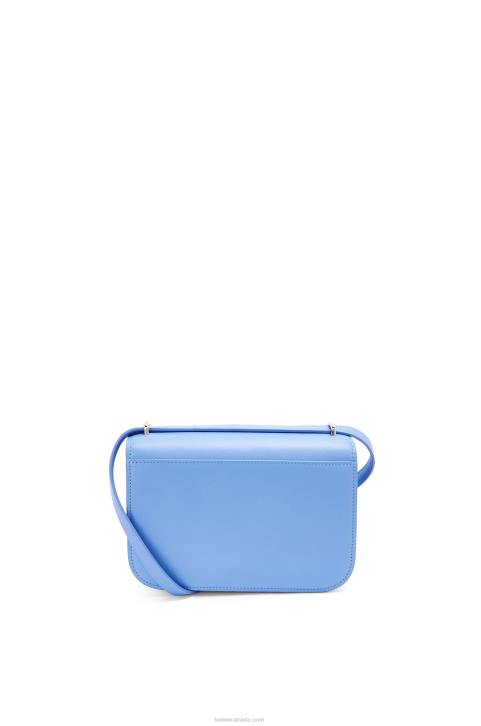 Loewe Small Goya bag in silk calfskin 688V508 Women Celestine Blue
