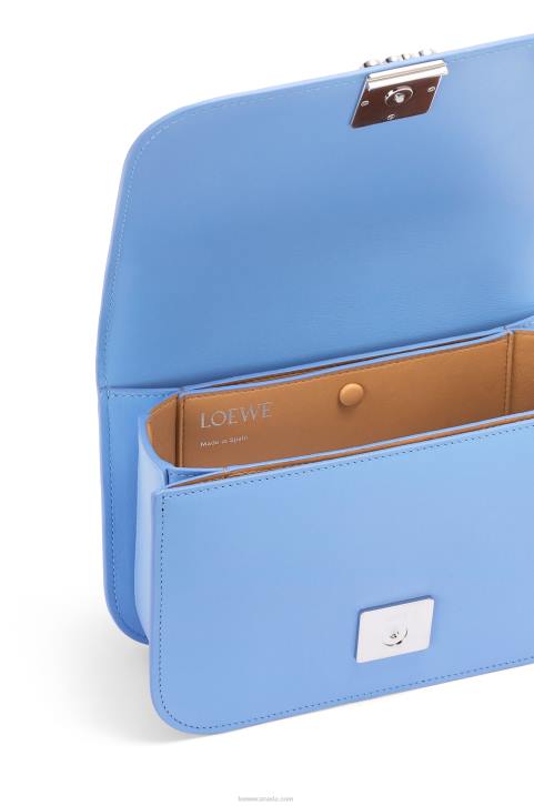 Loewe Small Goya bag in silk calfskin 688V508 Women Celestine Blue