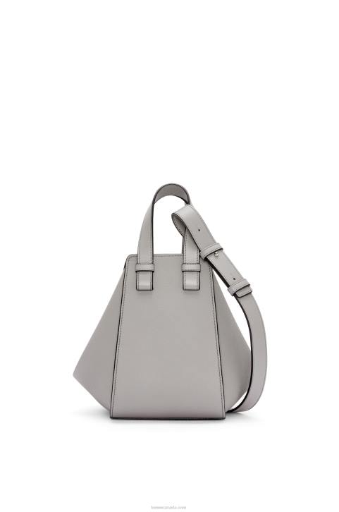 Loewe Compact Hammock bag in soft grained calfskin 688V342 Women Pearl Grey