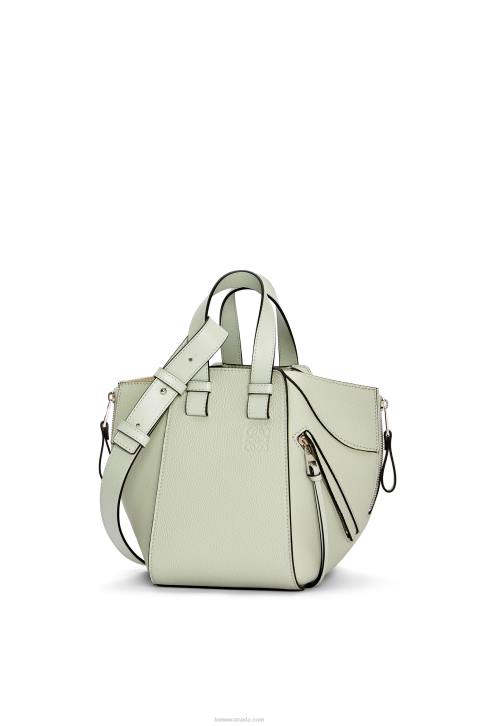 Loewe Compact Hammock bag in soft grained calfskin 688V343 Women Light Celadon