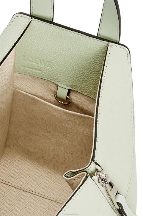 Loewe Compact Hammock bag in soft grained calfskin 688V343 Women Light Celadon
