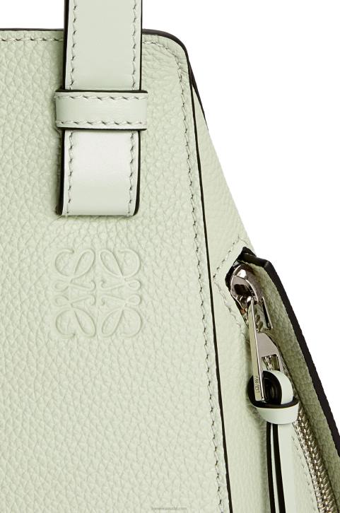 Loewe Compact Hammock bag in soft grained calfskin 688V343 Women Light Celadon