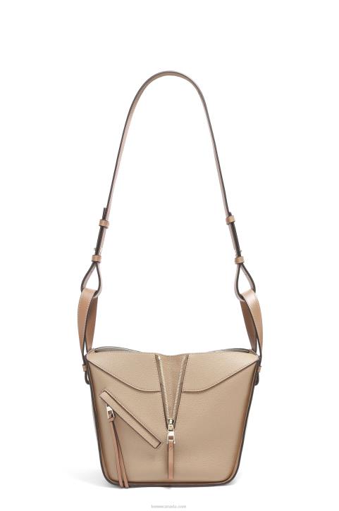 Loewe Compact Hammock bag in soft grained calfskin 688V344 Women Sand