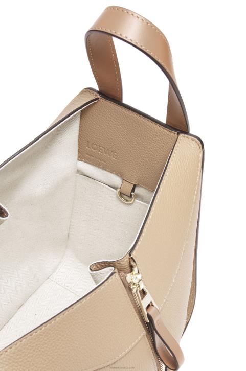 Loewe Compact Hammock bag in soft grained calfskin 688V344 Women Sand