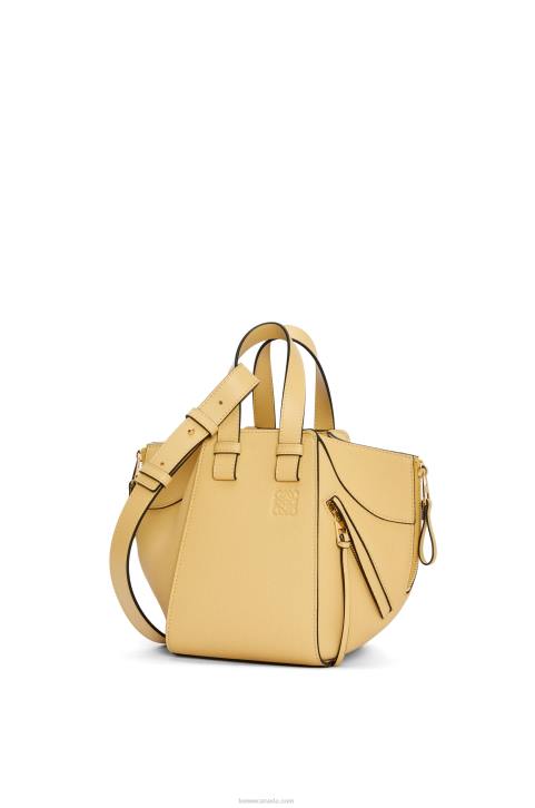 Loewe Compact Hammock bag in soft grained calfskin 688V405 Women Dark Butter